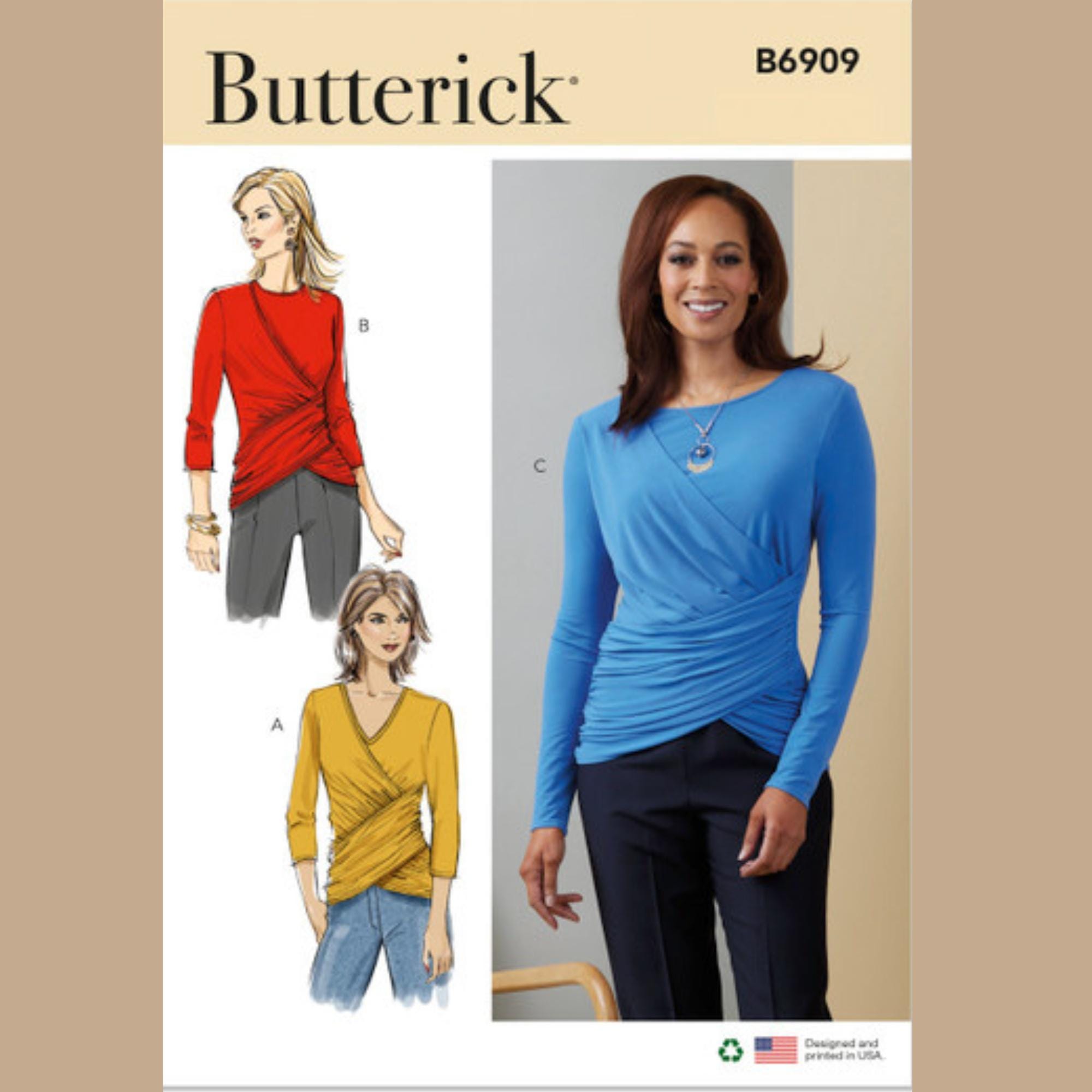 Haut Femme Bleu Avec Nœud Devant Taille 18/L Extensible - Occasion Très Bon état