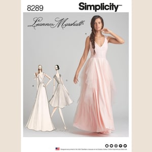 Simplicity S8289 Sewing Pattern for Misses-Plus Size Close Fitting Bodice Special Occasion Dresses  Bridal, Prom, Quinceanera Dresses