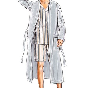 Sewing Pattern for Men's Classic Loungewear & Robe, Simplicity S1021 ...