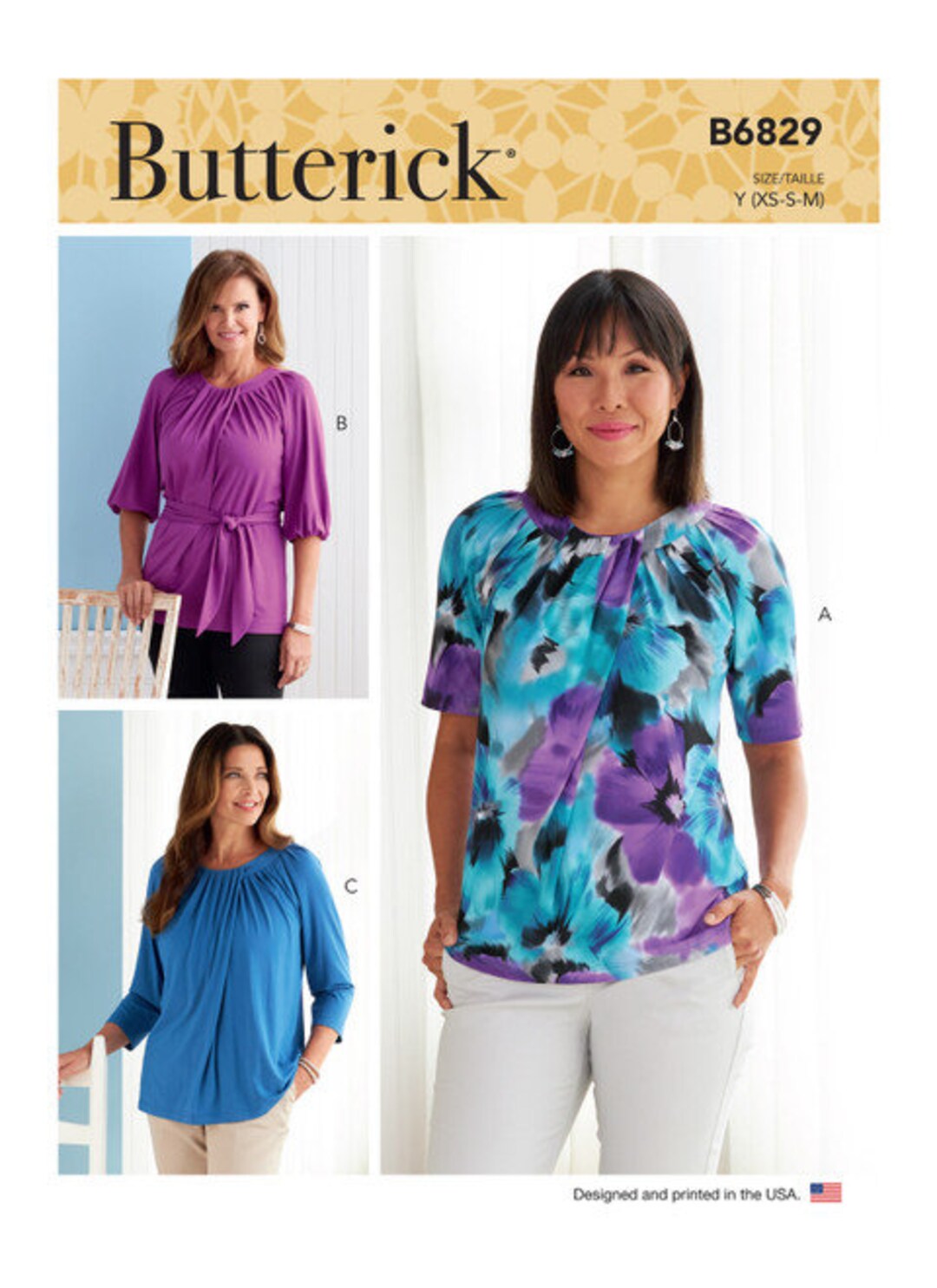 Butterick B6829 Sewing Pattern, Misses and Plus Size Easy to Sew Loose ...