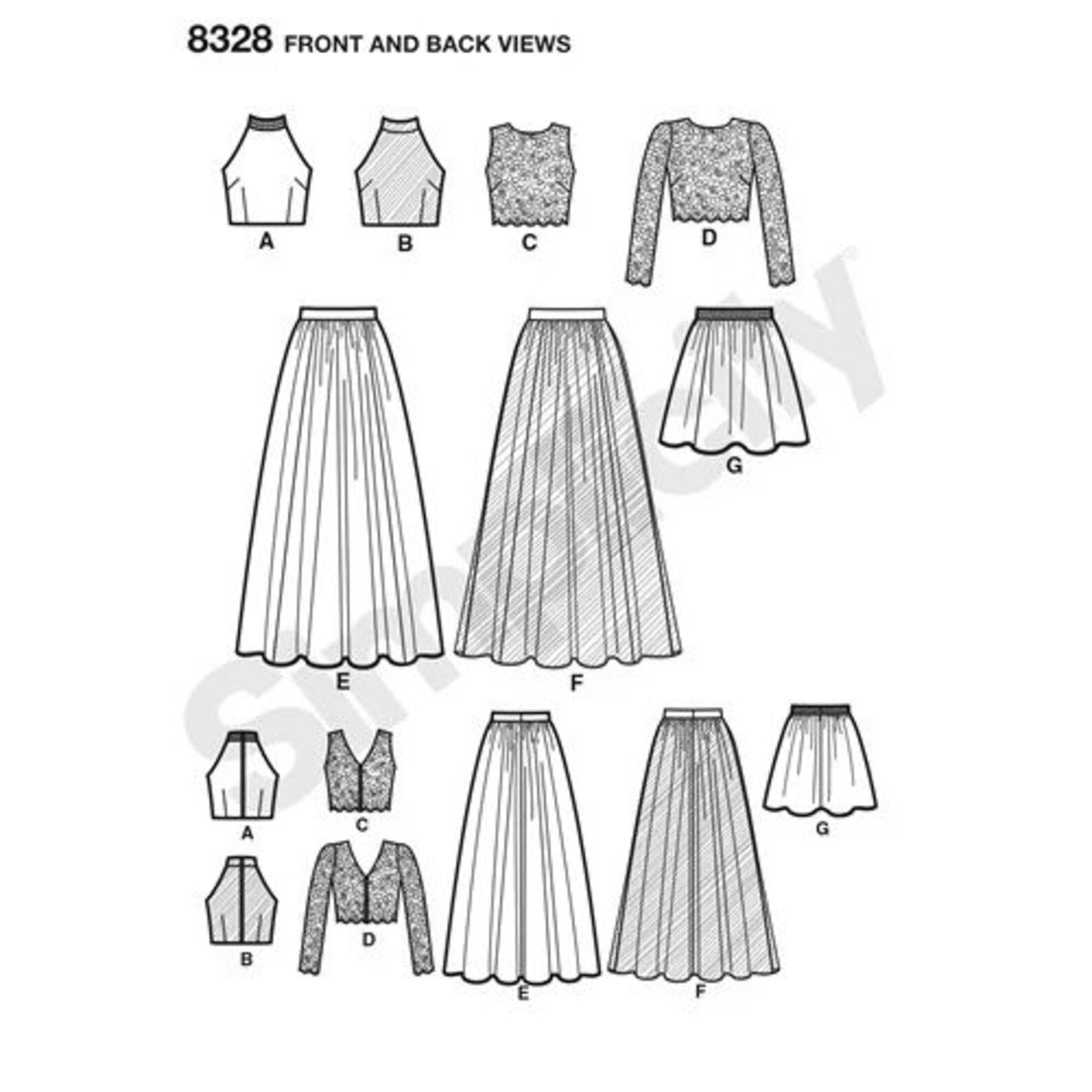 Simplicity 8328 Misses and Plus Size Formal Two Piece Dress Etsy