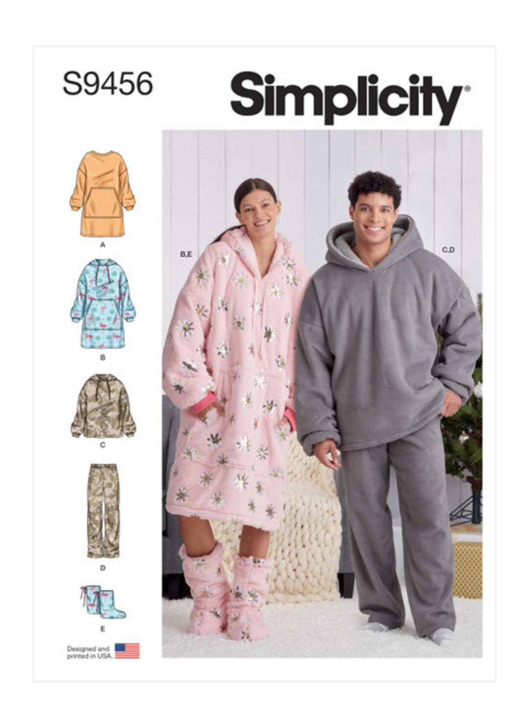 Simplicity S9456 Sewing Pattern for Unisex Oversized Hoodies Etsy