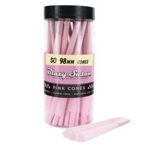 Blazy Susan Pink or Purple Pre-Rolled Cones 50ct, 98 mm , 53mm & King Size