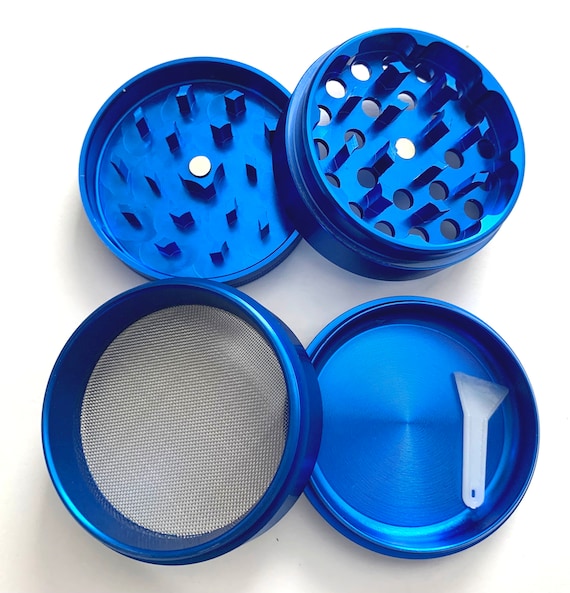 grinder for tobacco near me 2.5 Inch 4-Piece Large Metal Herb Grinder – Tobacco Spice Crusher – Silver