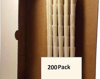 Raw King Size  Pre Rolled Cone  200 Cones Free Lighter