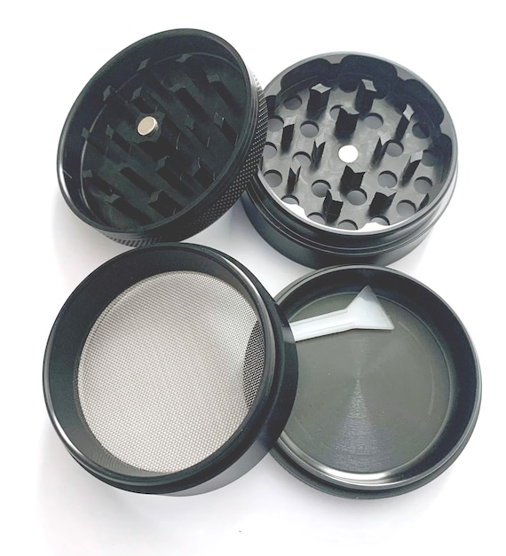 Tobacco Herb Aluminum Alloy Spice  4 Piece 2.5 Inch Crusher Grinder US Seller 
