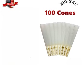 Zig-Zag Ultra Thin Paper Cone 1 1/4 Size 50 -100 - 200 Pack Repackaged