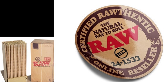RAWコーンクラシック キングサイズ 100パック 天然のプレロール巻紙