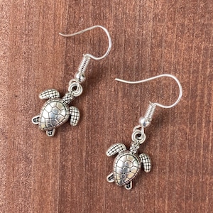 Turtle dangle earrings