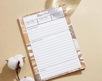 4x6 Bakery Items Recipe Card Canva Template