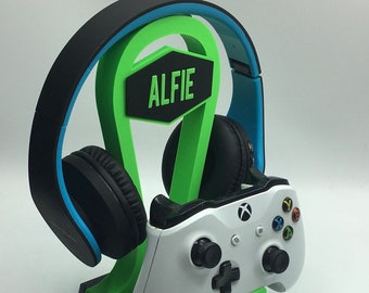 Personalised Gaming Stand for Headset and Controller / Gaming Controller Headset and Controller Stand / Gamer Christmas Gift / Gamer Gifts