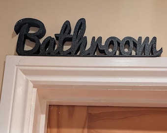Bathroom Door Sign, Toilet Door Sign, Plaque for Toilet, Custom Door Sign, The Loo, Toilet Sign, Door Topper, Bathroom Sign, Above Door Sign