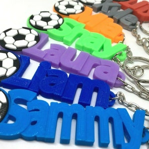 Personalised Football Keyring, Soccer Keyring, Football Party Bag Filler, Football Team Gift, Football Gift, Football Favour, Under 5 Pounds