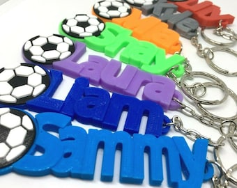 Personalised Football Keyring, Soccer Keyring, Football Party Bag Filler, Football Team Gift, Football Gift, Football Favour, Under 5 Pounds