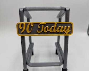 90th Birthday Cake Topper,  Old Person OAP Walking, Zimmer Frame Cake Topper, Joke Prop, 90th Birthday Joke Gift, 90th Birthday Unique Gift