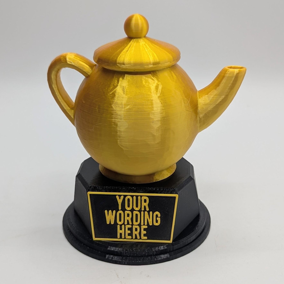 Personalised Tea Pot Trophy, Tea Pot Shape Gift, Tea Lover Award, Tea ...