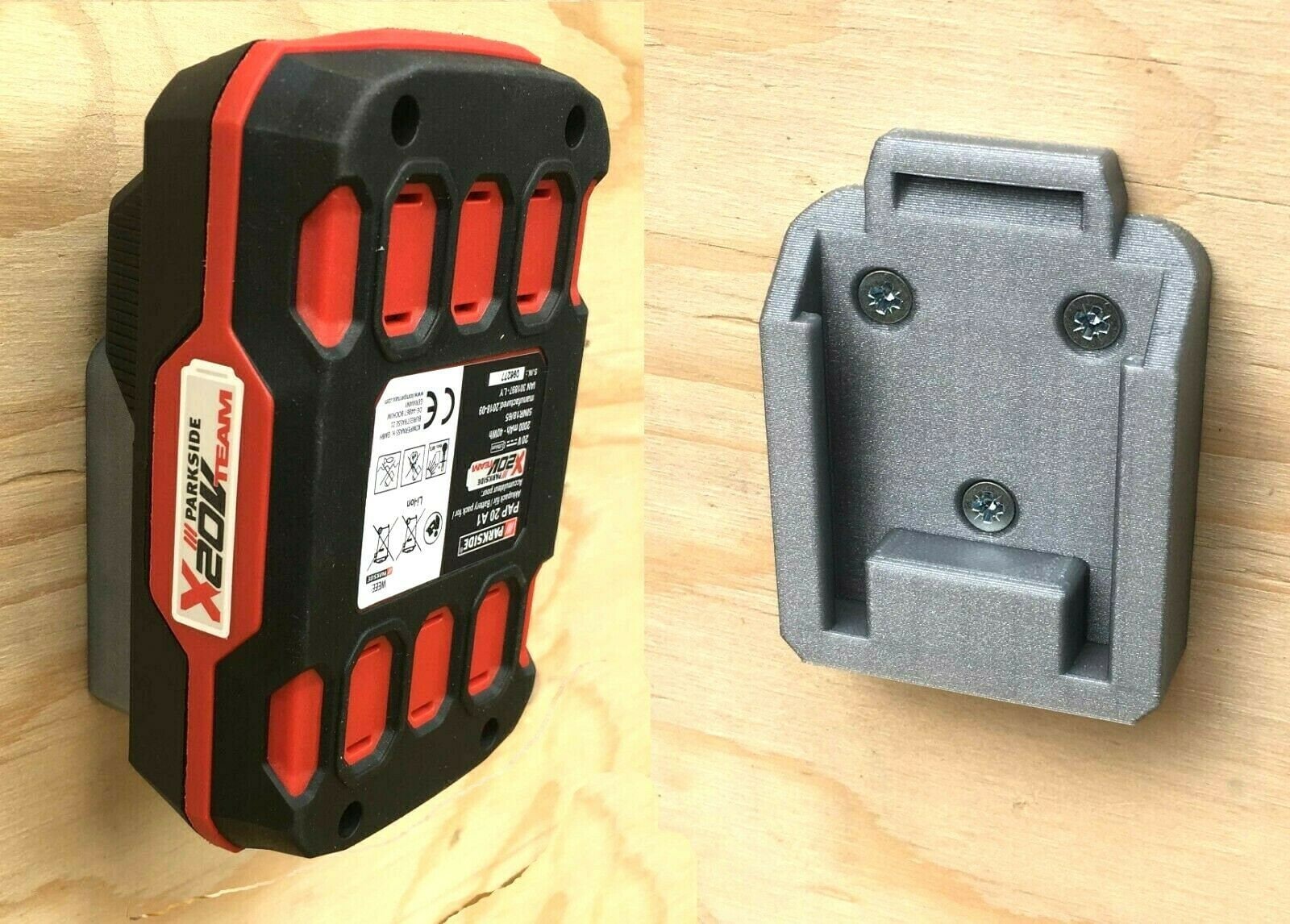 Parkside X 20V Battery Wall / Undershelf Mount Holder for Workshop / Van  qty:1 , Tool Holder, Parkside Battery - Etsy