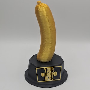 Personalised Sausage Trophy, Sausage Lover, Pork Sausage Trophy, Cheeky Sausage, Sausage Fun Trophy, Sausage Gift, Sausage Joke Trophy
