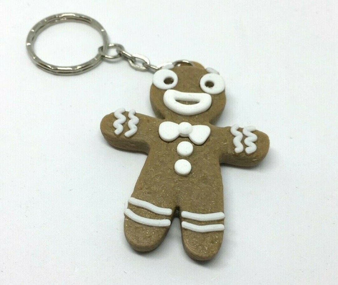 Gingerbread Man Keychain / Cute Gingerbread Man Keyring / Etsy UK