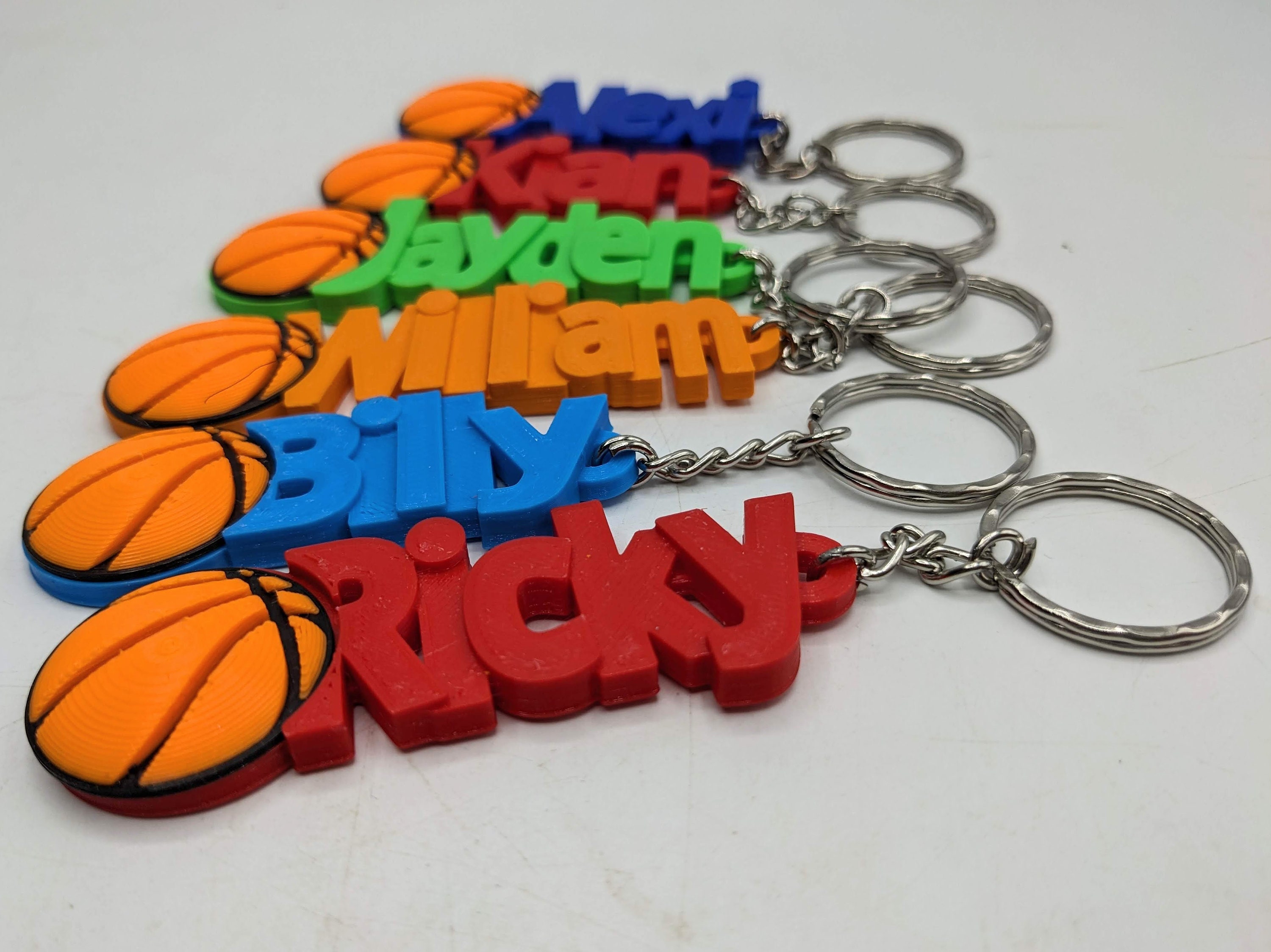 Personalised Basketball Keyrings, Custom Made Basketball Gift ...