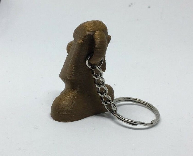 Moai Statue Head Easter Island Keyring / Key Chain / Bag Tag Etsy