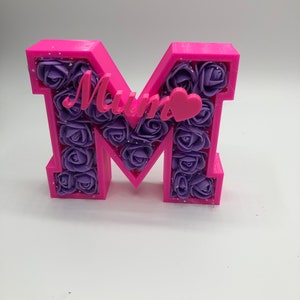 Handmade Flower Letter Floral Letter Personalised Freestanding, Mother's Day, Dad, Nan, Girlfriend, Boyfriend, New Baby, Aunt, Wife, Wedding