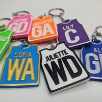 Personalised Netball Shirt Keyring / Netball Keyring / Netball Party ...