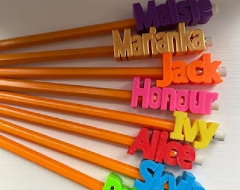 Personalised Pencil Toppers / Party Bag Fillers / Gifts for Teachers / Gifts for Office Staff / Under 5 Pounds / Pencil Topper with Pencil