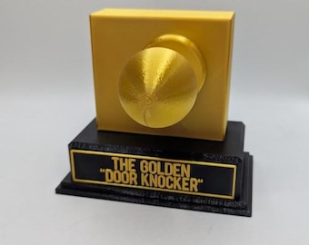 Personalised Knob Trophy, Door Knob Award, Gift for friend, Joke Award, Personalised Trophy Award, Custom Office Award, Knob Joke Award
