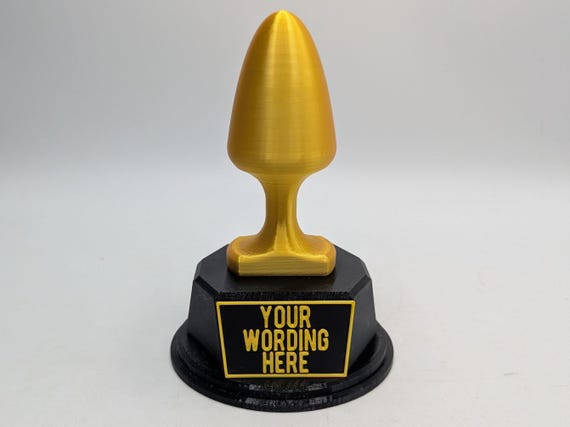 custom anal plug Personalised Butt Plug Trophy, Bum Plug Trophy, Bottom Award, Funny Bottom  Trophy, Custom Trophy, Golden Butt Plug Award, Novelty Butt Plug