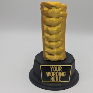 Personalised Sausage Roll Trophy, Sausage Roll Lover, Cheeky Sausage, Custom Trophy, Sausage Roll Eater Gift, Office Trophy, Sausage Roll