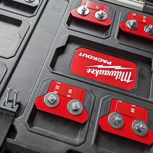 Universal Milwaukee Packout Top Mounting Cleats / Mount Feet Set + Hardware Kit / Milwaukee Packout Mounting / Milwaukee Packout Accessory