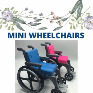 Mini Wheelchair Toy / Compatible with soft Doll Sized Toys / Doll Sized Wheelchair / Suitable for over 14 Years of Age / Wheelchair Display