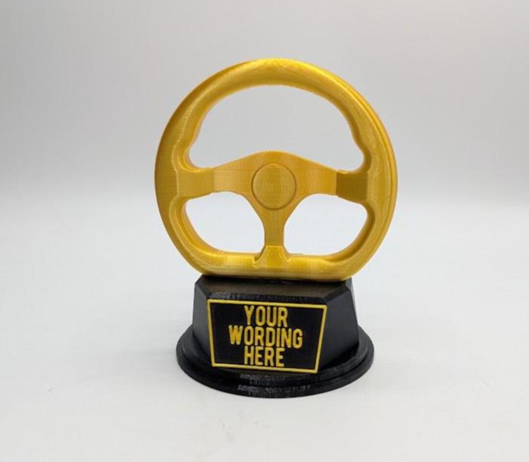 Driving Trophy Personalised Steering Wheel Trophy, Car Award Trophy, Gift for Car ...