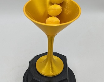 Personalised Glass Trophy, Cocktail Glass Award, Gift for friend, Joke Award, Personalised Trophy Award, Custom Office Award, Drink Joke