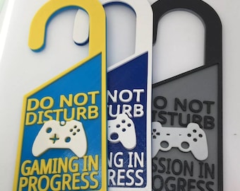 Gaming Do Not Disturb Door Sign, Gaming Door Plaque, Gaming in Progress Sign, Gaming Room Decor, Bedroom Gaming Door Sign, Gamer Gift