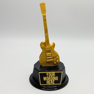 Personalised Electric Guitar Trophy, Guitar Trophy, Guitarist Award, Music Teacher Award,  Custom Trophy Gift, Guitar Player Gift, Guitarist