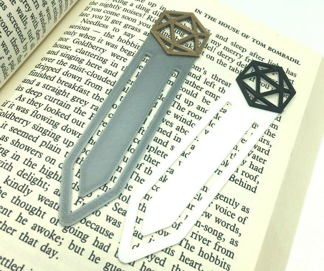 D20 Inspired Dice Bookmark / D+D Inspired Bookmark / Table Top Gaming ...