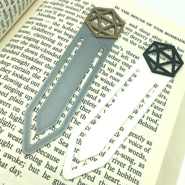 D20 Inspired Dice Bookmark / D+D Inspired Bookmark / Dungeons and Dragons Inspired game players / D&D Inspired / D20 Dice Inspired Bookmark