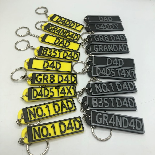 Number Plate Keyring Etsy UK
