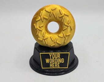Personalised Doughnut Trophy, Donut Award, Gift for friend, Joke Award, Personalised Trophy Award, Police Donut Award, Joke Doughnut Gift