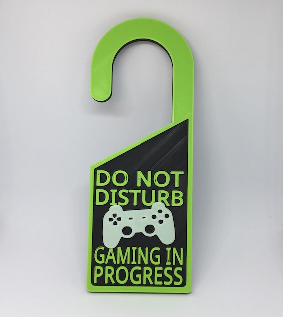 Online store free distribution 1x Sign Keep Out Gamer DoorKnob Hanger