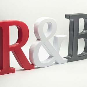 Letras grandes de pie, expositores para mesas de boda, letras de pie, adorno para puerta, letras de pie, letras de pared, expositores de letras