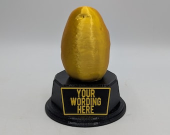Personalised Potato Trophy, Hot Potato Trophy, Golden Potato Award, Custom Trophy, Golden Potato, Funny Trophy, Potato Gift, Office Trophy