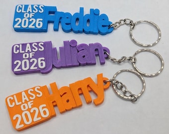 Personalised School Leavers Keyring, Class of 2026, School Leavers Gifts, Personalised Primary School Leaver, Secondary School Leaver Gift