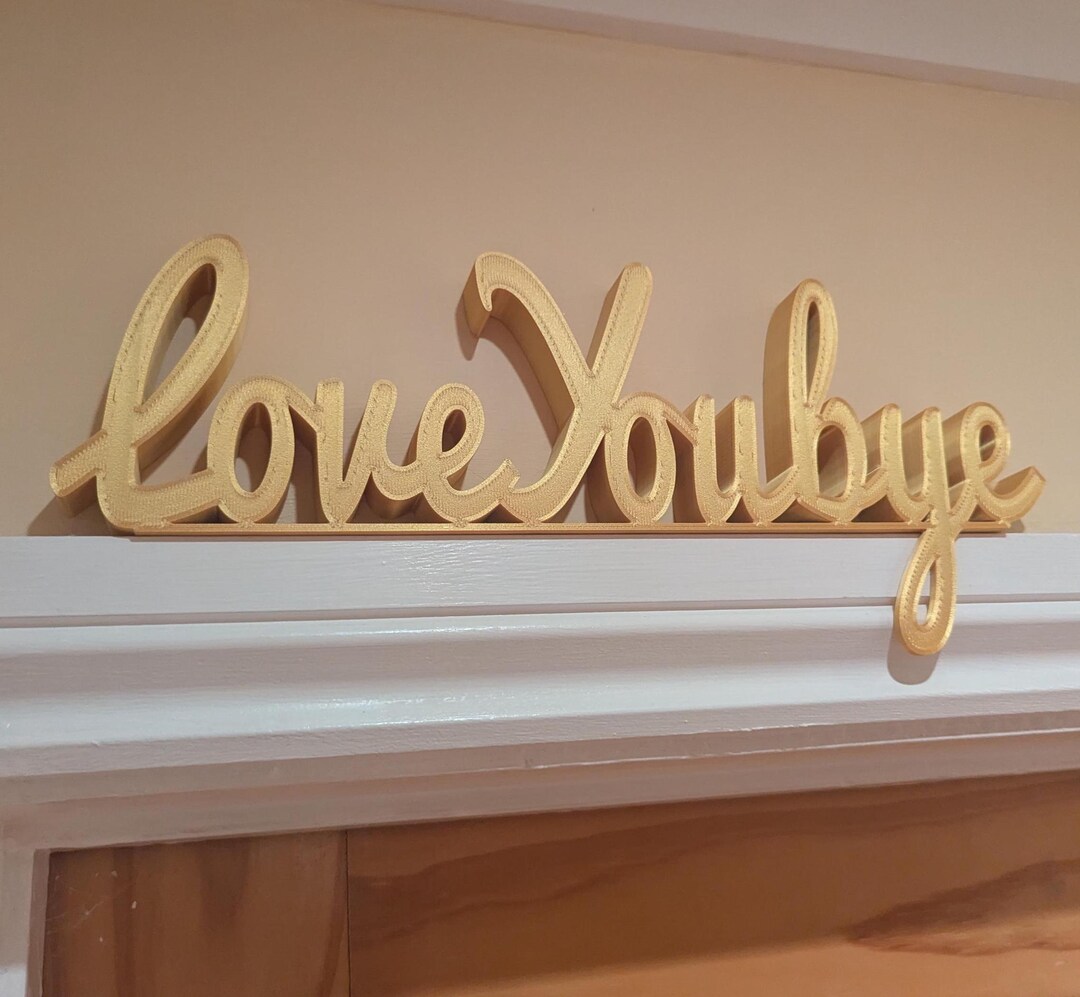 Love You Bye Door Sign, Bye Door Sign, Door Topper, Custom Door Sign ...