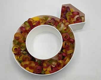 Engagement Sweet Table, Wedding Ring (8.5") for Sweet filling Cake Alternative, Wedding Table Decoration, Engagement Party Display Table