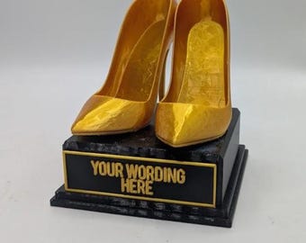 Personalised High Heeled Shoes Trophy, Shoe Award, High Heels Trophy, Red Shoes Award, Dancing Shoe Gift, Dancer Award Trophy, Office Trophy