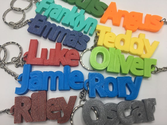 Personalised keyrings for school bags cheap