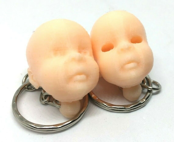 Creepy Dolls Head Keyring / Bag Charm - comes in Creepy and Extra Creepy / Weird Doll Head Keyring / Doll Head Charm / Creepy Bag Charm